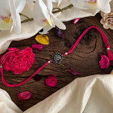 Rakshabandhan Silver Shell Pendant Rakhi-Pink-G13037