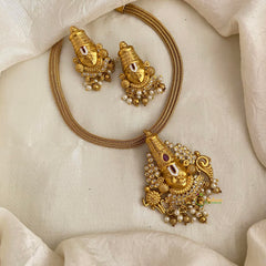 Antique Balaji Pendant Addigai -Red-G12163