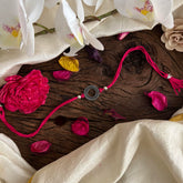 Rakshabandhan Silver Pendant Rakhi-Pink Thread-G13036