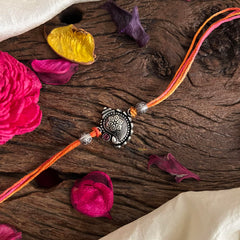 Rakshabandhan Silver Shank Rakhi-Pink-G13034