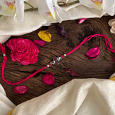 Rakshabandhan Silver Rakhi-Pink-G13031