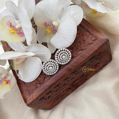 Vriksham Round CZ American Diamond Stud Earrings-G21627