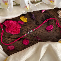 Rakshabandhan Silver Rakhi-Pink-G13031