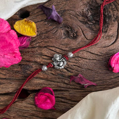 Rakshabandhan Silver Ganesha Rakhi-G13030
