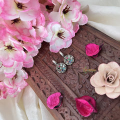 Vriksham Flower Maharashtrian Style Press Bugadi-Mulricolor-White Bead-J3158