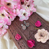 Vriksham Flower Maharashtrian Style Press Bugadi-Coral-White Bead-J3164