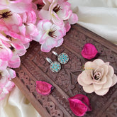 Vriksham Flower Maharashtrian Style Press Bugadi-Firosa-White Bead-J3161