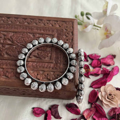 Vriksham Vintage  Oxidized Seed Pod Kada Bnagle-S1061