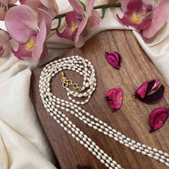 Vriksham Elegant Triple-Strand Rice Pearl Beaded Mala-G20102