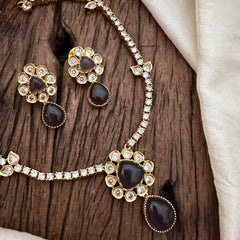 Simple Purple Short Neckpiece-G12822