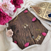 Vriksham Exquisite 3 Tear Drop Invisible Chain-Pastel Pink-G18384