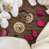 Vriksham White Green CZ Stone Peacock Chandran & Suryan Billai-G17177