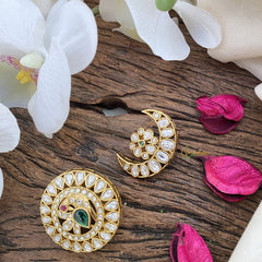 Vriksham White Green CZ Stone Peacock Chandran & Suryan Billai-G17177