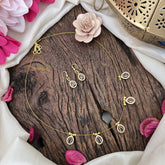 Vriksham Exquisite 5 Tear Drop Invisible Chain-Pastel Pink-G18388