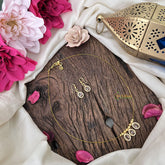 Vriksham Exquisite 3 Tear Drop Invisible Chain-Pastel Pink-G18387