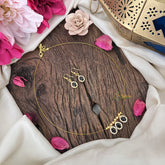 Vriksham Exquisite 3 Tear Drop Invisible Chain-Black-G18370