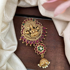 Antique Lakshmi Bun Billai-Jada Billai-Red Green-Pearl-G13118