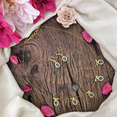 Vriksham Exquisite 5 Tear Drop Invisible Chain-Sky Blue-G18379