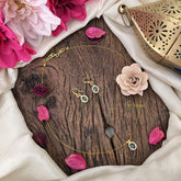 Vriksham Exquisite Tear Drop Invisible Chain-Sky Blue-G18377