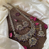 Designer Victorian Diamond Haram-Purple Beads-VV1757