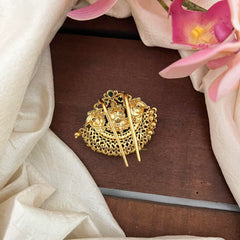 Premium Dual Peacock Lakshmi Jada Billai-Bun Billai-G13108