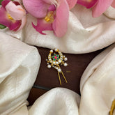 Designer Jadau Flower Juda Pin-Pearl-G13163