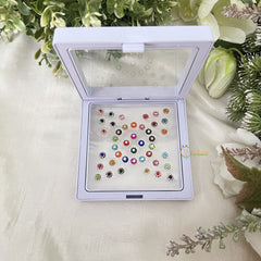 Vriksham Fancy Stone With Pearl Round Bridal Bindi Case Bindi Book-BB276