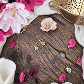 Vriksham Exquisite Tear Drop Invisible Chain-Pastel Green-G18389