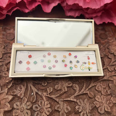Vriksham Designer Ractangular Compact Bindi Mirror Kit-BB3571