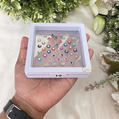 Vriksham Fancy Stone With Pearl Round Bridal Bindi Case Bindi Book-BB278