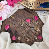 Vriksham Exquisite 5 Tear Drop Invisible Chain-Red-G18376