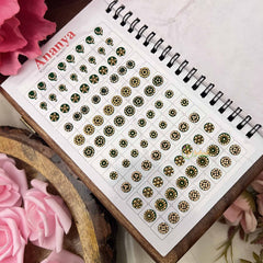 Vriksham Ananya Kunkum Sparkle Spiral Bindi Book-Fancy White-BB3558
