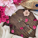 Vriksham Exquisite 3 Tear Drop Invisible Chain-Aqua Green-G18393