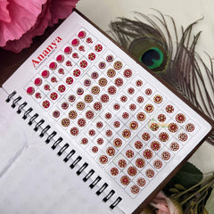 Vriksham Ananya Kunkum Sparkle Spiral Bindi Book-Fancy White-BB3558