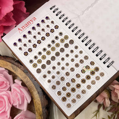 Vriksham Ananya Kunkum Sparkle Spiral Bindi Book-Fancy White-BB3558