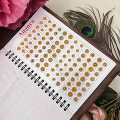 Vriksham Ananya Kunkum Sparkle Spiral Bindi Book-Fancy White-BB3558