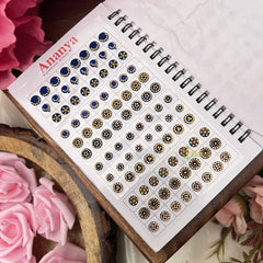 Vriksham Ananya Kunkum Sparkle Spiral Bindi Book-Fancy White-BB3558
