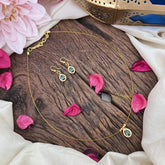 Vriksham Exquisite Tear Drop Invisible Chain-Aqua Green-G18392