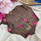 Vriksham Exquisite 3 Tear Drop Invisible Chain-Purple-G18381