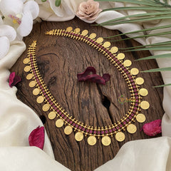 Vriksham Gold Look Alike Lakshmi Coin Long Neckpiece-G17259