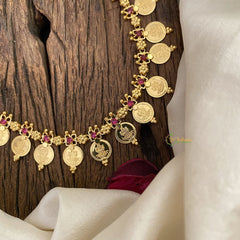 Vriksham Premium Lakshmi Coin Kaasu Mala Mid Length Neckpiece-G17255