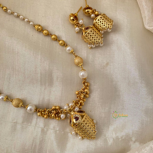 Premium Gold Alike Pendant Chain Neckpiece -G12114