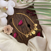 Vriksham Gold Look Alike 5 Lakshmi Coin Short Neckpiece-G17260