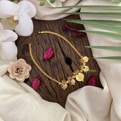 Vriksham Gold Look Alike 5 Lakshmi Coin Short Neckpiece-G17260