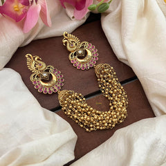 One Stan Peacock Jada Billai with Golden Pearl Maatil-Bun Billai-Red-G13069