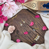 Vriksham Exquisite 3 Tear Drop Invisible Chain-White-G18396