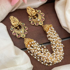 Peacock Jada Billai with Pearl Maatil-Bun Billai-Red Green-G13076