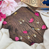 Vriksham Exquisite 5 Tear Drop Invisible Chain-White-G18397