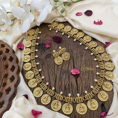 Vriksham Unique Gold Look Alike Lakshmi Coin Neckpiece-G16216