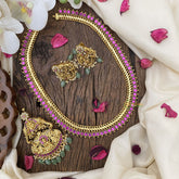 Vriksham Removable Lakshmi Pendant Jalebi Style Jadau Neckpiece-G16218